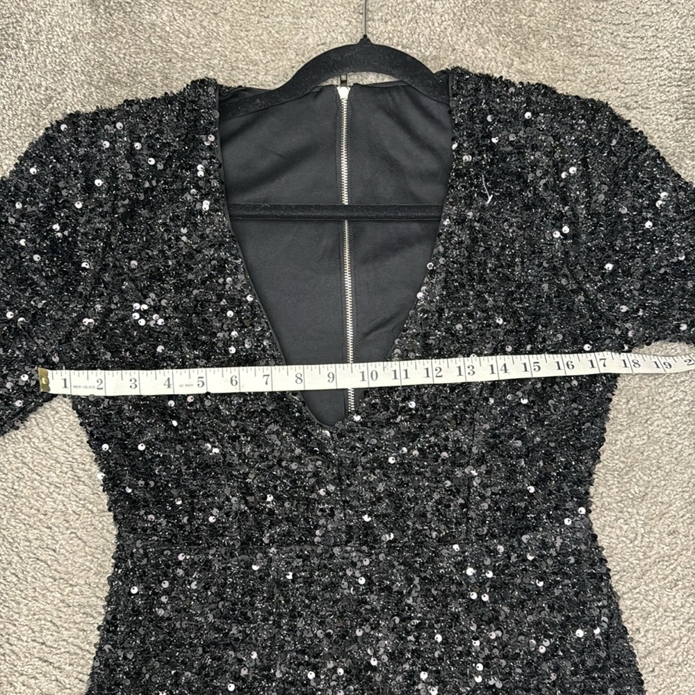 Long Elegant High Split Sequence Evening Gown. Si… - image 5